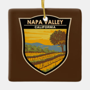 Napa Valley Kalifornien Reise Kunst Vintage Keramikornament