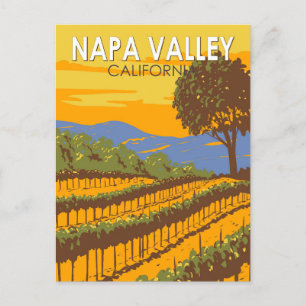Napa Valley Kalifornien Reise Kunst Vintage Postkarte