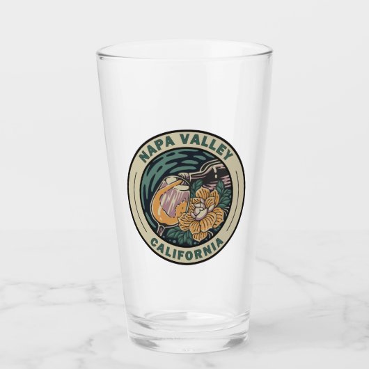 Napa Valley Kalifornien Reisen Kunst Abzeichen Glas (Vorderseite)