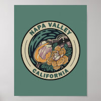 Napa Valley Kalifornien Reisen Kunst Abzeichen