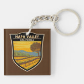 Napa Valley Kalifornien Reisen Vintag Schlüsselanhänger (Rückseite)