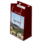 Napa Valley, Kalifornien Weinberge und Blume Kleine Geschenktüte (Rückseite Schrägansicht)
