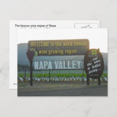 Napa Valley, Kalifornien Weinland Postkarte (Vorne/Hinten)