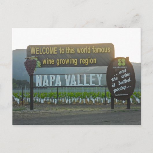 Napa Valley, Kalifornien Weinland Postkarte (Vorderseite)