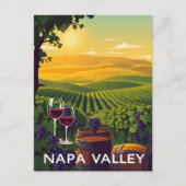 Napa Valley, Kalifornien Weinreise Vintag Postkarte (Vorderseite)