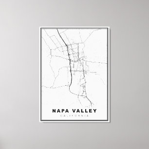 Napa Valley Karte Leinwanddruck
