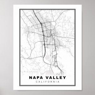 Napa-Valley-Karte Poster