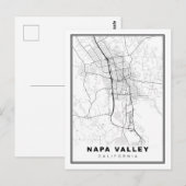Napa-Valley-Karte Postkarte (Vorne/Hinten)