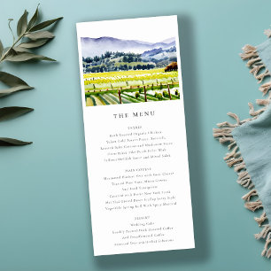 Napa Valley Landschaft Landschaft Hochzeitsmenü Ka Einladung