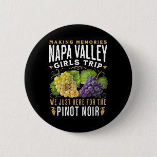 Napa Valley Mädchen Reise Weingegend Weinberg Tour Button