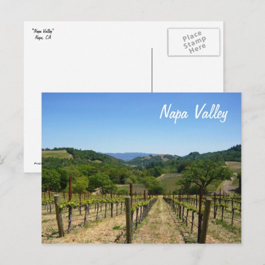 Napa Valley Postkarte (Vorne/Hinten)