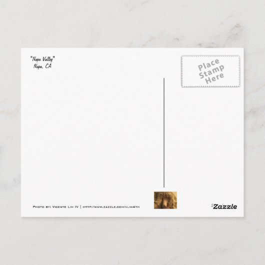 Napa Valley Postkarte (Rückseite)