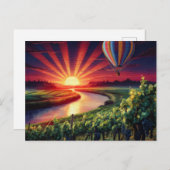 Napa Valley Travel Hot Air Ballon Sunrise Postkarte (Vorne/Hinten)