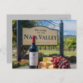 Napa Valley Travel Mail NapaFun Weintrauben Postkarte (Vorne/Hinten)