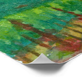 Napa Valley Vineyard Berge Aquarellbilder Poster (Ecke)