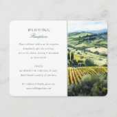 Napa Valley Vineyard Hochzeitskarte Begleitkarte (Vorderseite)