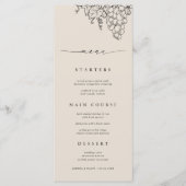 Napa Valley Vineyard Rustic Winery Wedding Menu Menükarte (Vorderseite)
