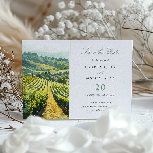 Napa Valley Vineyard Save the Date Hochzeit Einladung