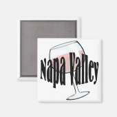 Napa Valley Wein Magnet (Vorderseite/Rückseite)