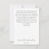 Napa Valley Weinbergsfarbe Dankeskarte (Rückseite)