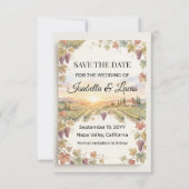 Napa Valley Weingut Aquarell Save The Date (Vorderseite)