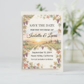 Napa Valley Weingut Aquarell Save The Date (Stehend Vorderseite)