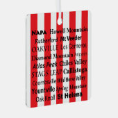 Napa Valley Wine AVAs Ornament Aus Metall (Vorderseite Rechts)
