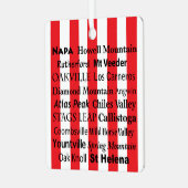 Napa Valley Wine AVAs Ornament Aus Metall (Vorderseite links)