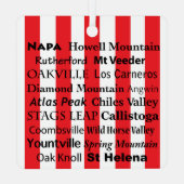 Napa Valley Wine AVAs Ornament Aus Metall (Rückseite)