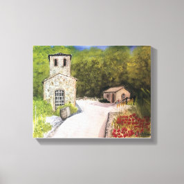 NAPA VALLEY WINERY WATERCOLOR LEINWANDDRUCK