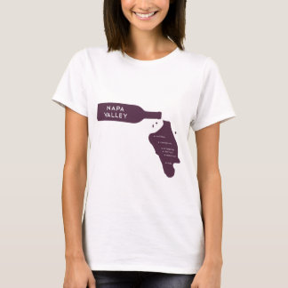 Napa- Valleystadt-Wein-Flaschen-Fleck-Logo T-Shirt