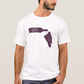 Napa- Valleystadt-Wein-Flaschen-Fleck-Logo T-Shirt (Vorderseite)