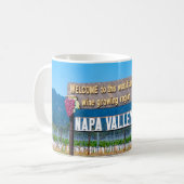 Napa- Valleywein-Land-Willkommensschild Kaffeetasse (Vorderseite Links)