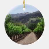 Napa- Valleyweinberg Keramik Ornament (Hinten)