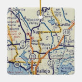 Napa Vintag Map Keramikornament (Rückseite)