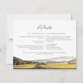 NAPA Watercolor Skyline Reisedetails Card Einladung (Vorderseite)