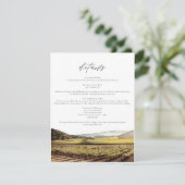 NAPA Watercolor Skyline Reisedetails Card Einladung (Stehend Vorderseite)