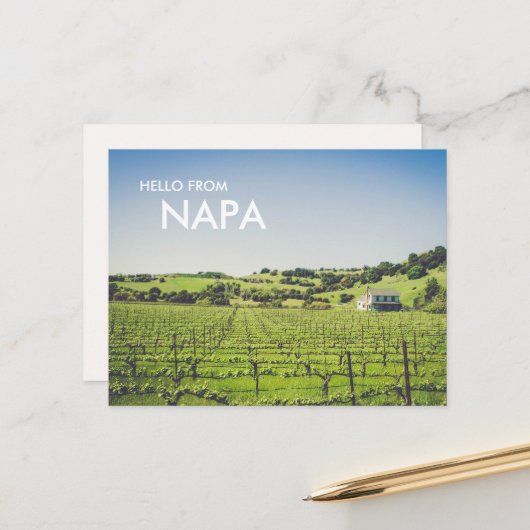 Napa Weinkeller Foto Postcard Postkarte (Vorderseite/Rückseite Beispiel)