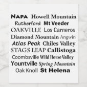Napa Weinland Weinetikett (Einzelnes Label)