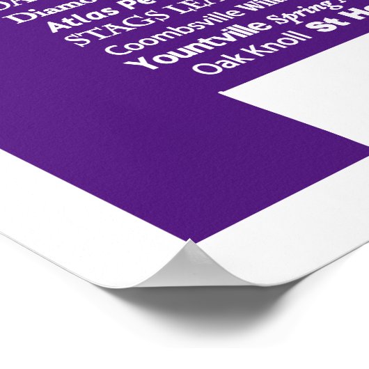 Napa Wine Lila Print Poster (Ecke)