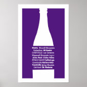 Napa Wine Lila Print Poster (Vorne)