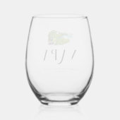 Napa Winery | Monogramm Bachelorette Weinglas Ohne Stiel (Rückseite)