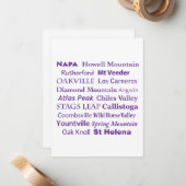 Napa Wines Flat Note Card Mitteilungskarte (Vorderseite/Rückseite Beispiel)
