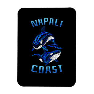 Napali Küste Hawaii Urlaub Tribal Whale Orcas Magnet