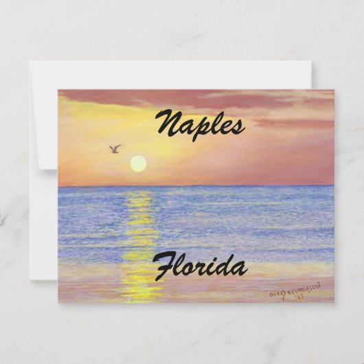 NAPEL, FLORIDA FLACHKARTE (Vorderseite)