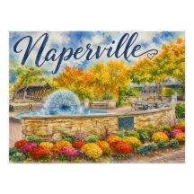 Naperville Illinois Löwenzahn Springbrunnen Riverw