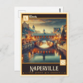 Naperville, Illinois | VINTAG Postkarte (Vorne/Hinten)