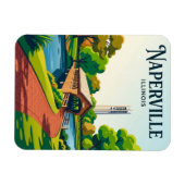 Naperville Riverwalk USA Magnet (Horizontal)
