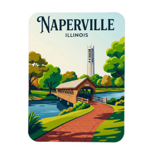 Naperville Riverwalk USA Magnet