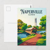 Naperville Riverwalk USA Postkarte (Vorne/Hinten)